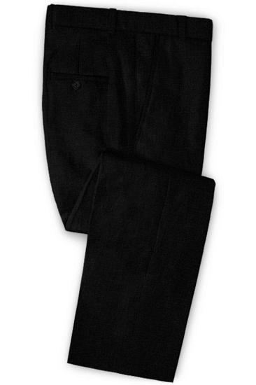 Larry Black Summer Beach Groom Mens Suit |  Two-Piece Slim Fit Tuxedo_3