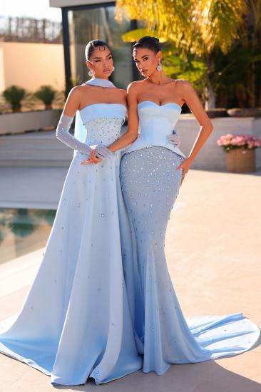 Strapless Crystal Detailing A-Line Prom Dresses Floor-length_2