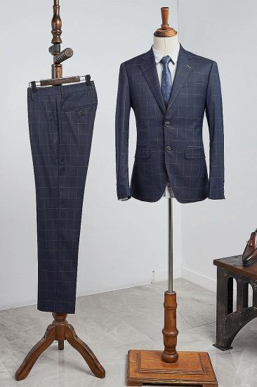 Beau Modern Navy Check 2-Pack Slim Fit Business Suit