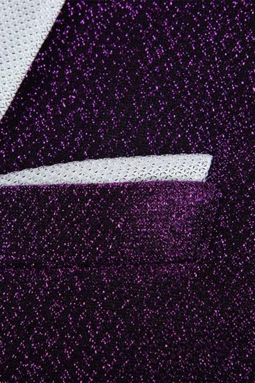Sparkling Purple Sequin Blazer Online | Peak Lapel Glitter Prom Mens Suit_3