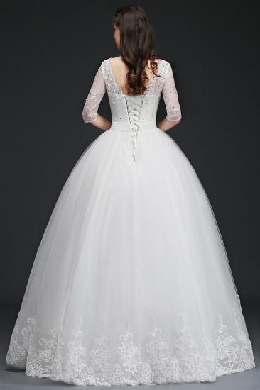 AMERICA | Ball Gown Floor Length Tulle Glamorous Wedding Dresses with Lace_2