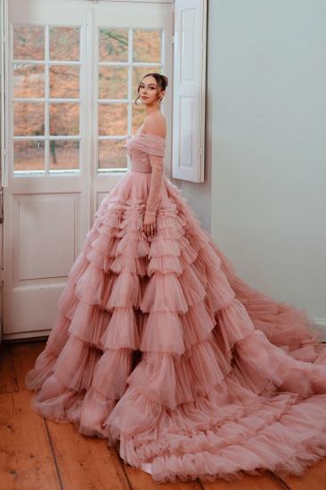 Pink Wedding Dresses A Line Tulle Wedding Dresses Buy Online_1