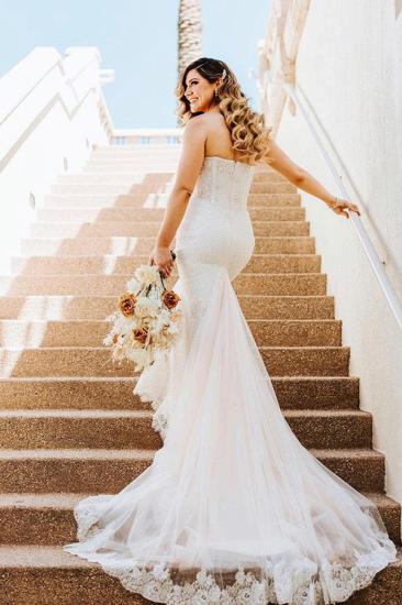Gorgeous Mermaid Sleeveless Lace Wedding Dress_2