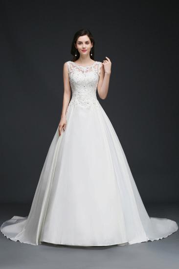 ANAHI | A-line Sweep Train Elegant Wedding Dress With Beading_3