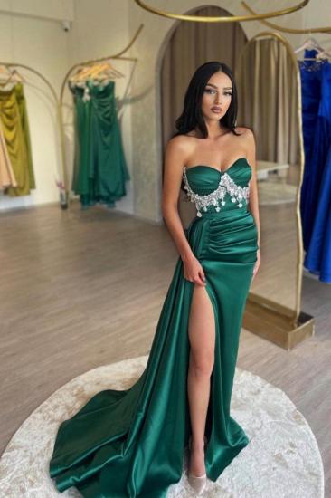 Evening Dresses Long Dark Green | Glitter prom dresses