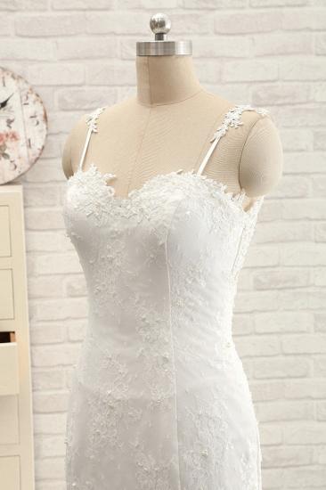 Bradyonlinewholesale Sexy Spaghetti Straps Sleeveless Wedding Dresses With Appliques White Mermaid Lace Bridal Gowns Online_4