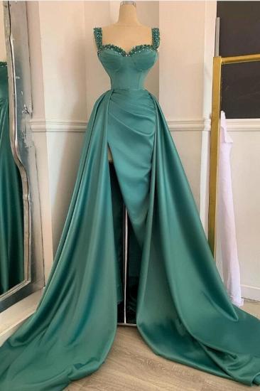 Luxury Sleveless Slim Mermaid Evening Gown with Long Sweep Train
