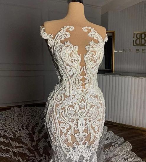 Designer Mermaid Lace Floor Length Wedding Dress | Wedding Dresses Cheap Online_4
