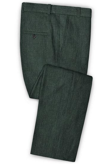 Albert Cool Fashion Green Linen Mens Suit | Slim Fit Tuxedo Online_3