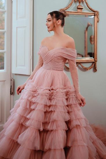 Pink Wedding Dresses A Line Tulle Wedding Dresses Buy Online_4