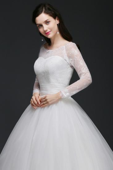 AZARIA | Princess Scoop Tulle White Wedding Dress With Lace_3