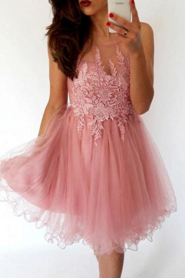 Glamorous Sleeveless Open Back Homecoming Dresses Cheap | Tulle Short Hoco Dress