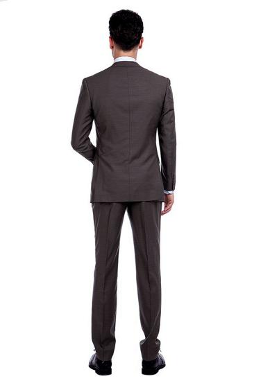Casey Pure Chocolate Business Mens Suits Sale_3