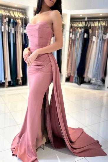 Dusty Pink Evening Dresses Long | Simple prom dresses cheap_3