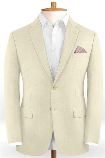Cream Formal Mens Suit Wedding Tuxedo |  Groom Bride Mens Blazer Suit_1