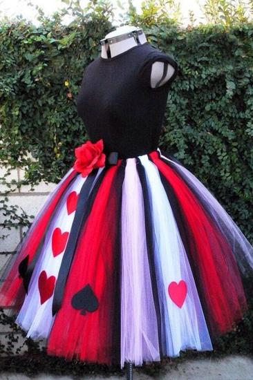 New Arrival Cute Tulle Short Halloween Costume Popular Flower Plus Size Mini Homecoming Dress
