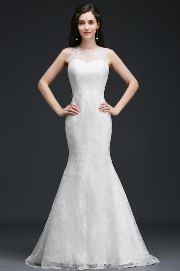 AMELIA | Mermaid Sweep Train Lace New Arrival Wedding Dresses with Buttons