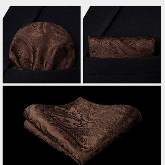 Brown Paisley Waistcoat with Tie_4