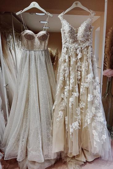 vintage lace wedding dresses | A line wedding dresses cheap_1