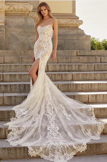 Luxury Wedding Dresses With Lace | Wedding dresses A line_3