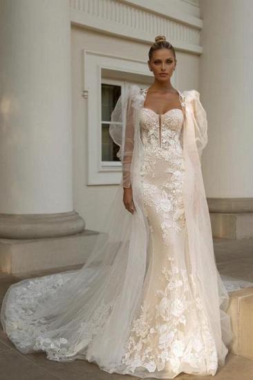 Elegant Wedding Dresses With Jacket | Wedding dresses mermaid lace_1