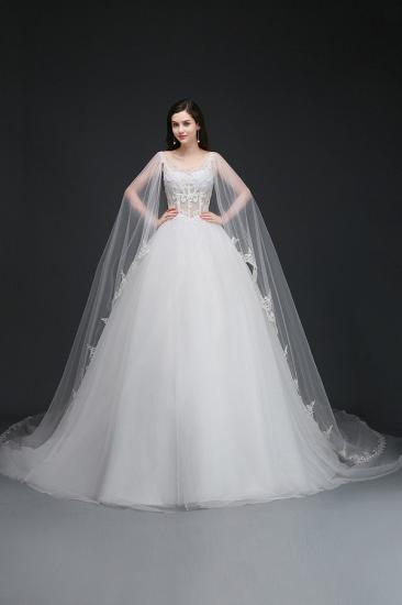 AMANI | Ball Gowns Straps Tulle Elegant Wedding Dresses with Appliques_4