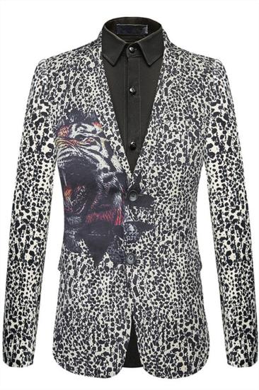 Cute leopard print slim fashion pattern blazer
