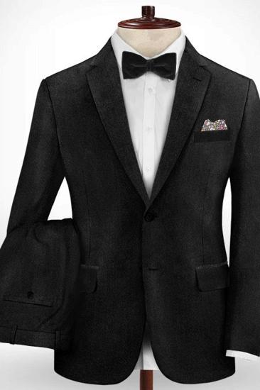 Finn Black Blend Business Mens Suit |  Slim Fit Tuxedo Set of 2_2