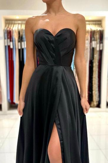 Simple evening dresses black | Long Prom Dresses Cheap_5