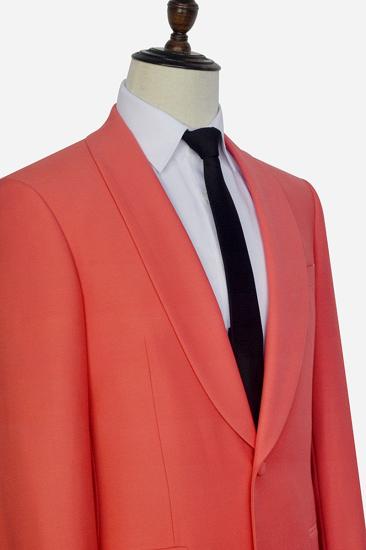Shawl Lapel Orange Mens Suit |  One Button Mens Prom Suit with Pants_3