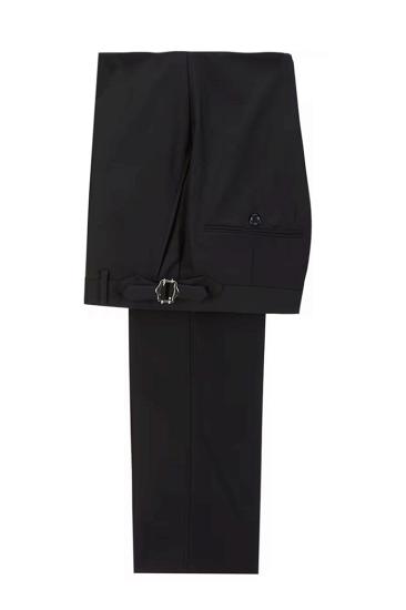Quintion Gray Shawl Lapel Double Breasted Wedding Suits_2