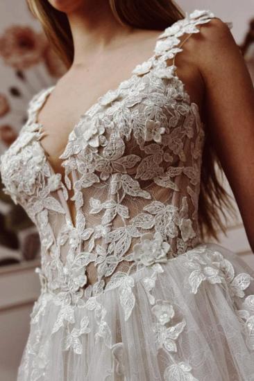 Beautiful A-line Wedding Dresses Lace Tulle Online_5