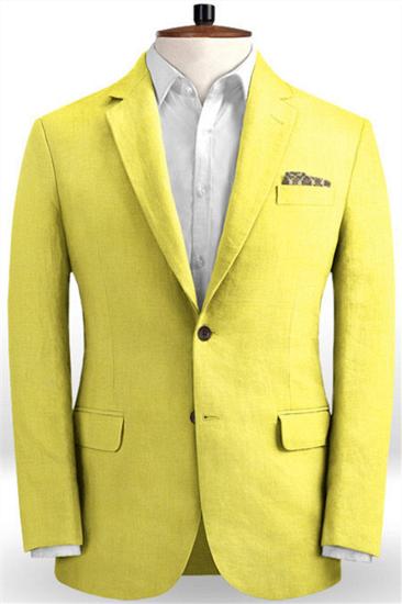 Mens Shiny Yellow Slim Fit Tuxedo |  Prom Mens Suit_1