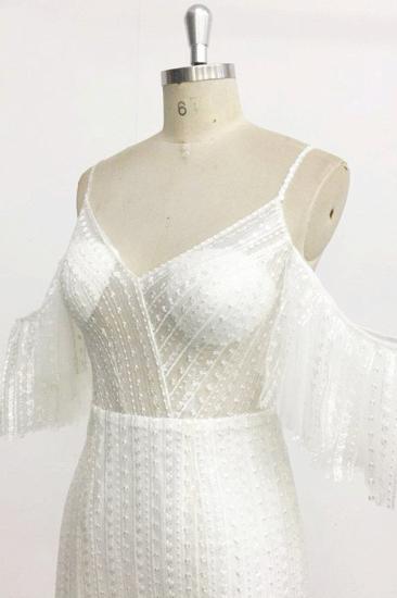 Bradyonlinewholesale Stylish Sleeveless V-Neck Ivory Wedding Dresses Spaghetti Straps Pearls Bridal Gowns On Sale_5