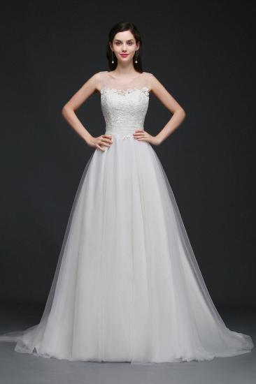 BAILEE | A-line Scoop Tulle Elegant Wedding Dress With Lace
