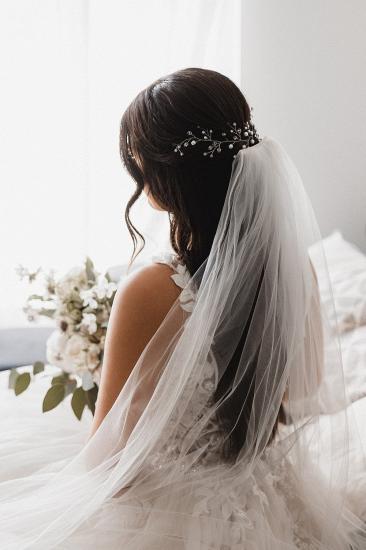 Beautiful Boho Wedding Dress A Line Wedding Dresses v Neck with Lace_3