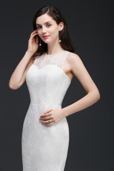 AMELIA | Mermaid Sweep Train Lace New Arrival Wedding Dresses with Buttons_5