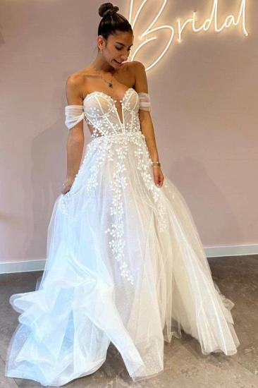 Beautiful Wedding Dresses A Line | Boho wedding dresses with lace_3