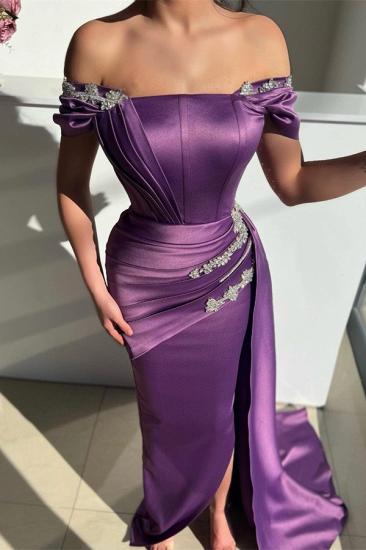 Plain purple evening dresses | Long Prom Dresses_2