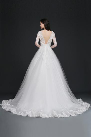 AMAYA | Ball Gown V-Neck Tulle Newest Wedding Dresses with Lace_2
