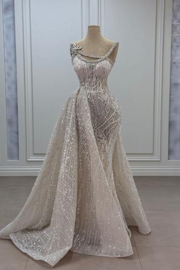Luxury Evening Dresses Long Glitter Prom Dresses Ball Gown White