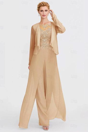 Mother of the Bride Pantsuit with Jacket Formal Pantsuits Long_7