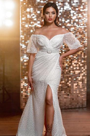 Modern Wedding Dresses With Glitter | Wedding dresses with sleeves_2