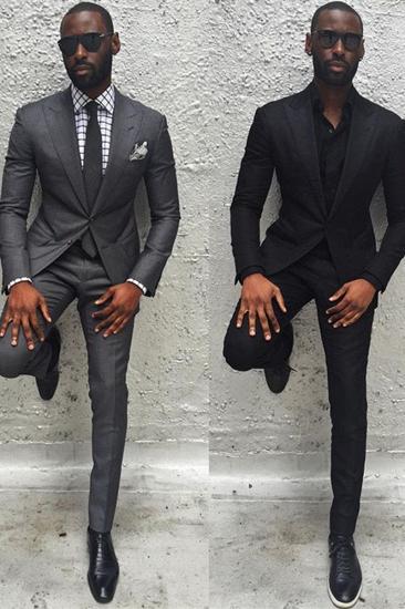 New Dark Grey Slim Fit Mens Suit | Formal Formal Groom Wedding Suit_1