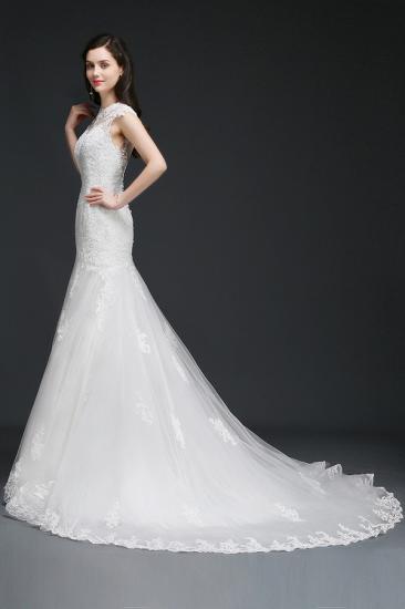 AMYA | Mermaid Jewel Elegant Wedding Dress With Lace_4