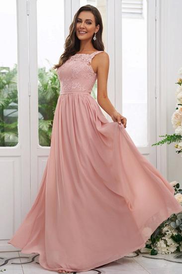 Beautiful Long Dusky Pink Lace Evening Dress | Lace Sleeveless Prom Dress_4