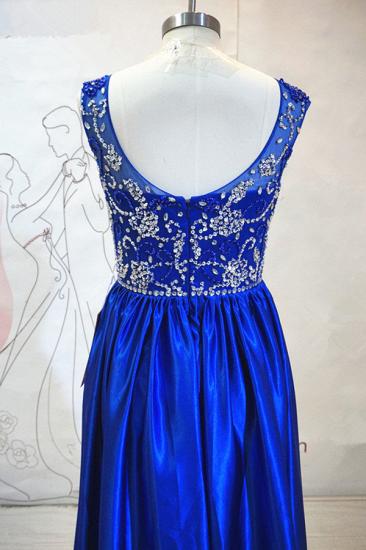 Royal Blue Elegant Evening Dresses with Crystal Beading Charming Prom Dress_3