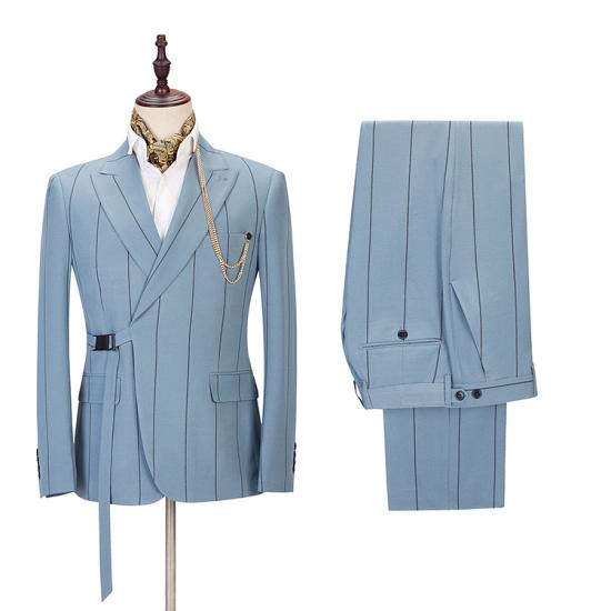 Micah New Striped Point Collar Lapel Fashion Mens Suit Online_2