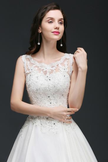 ANAHI | A-line Sweep Train Elegant Wedding Dress With Beading_6