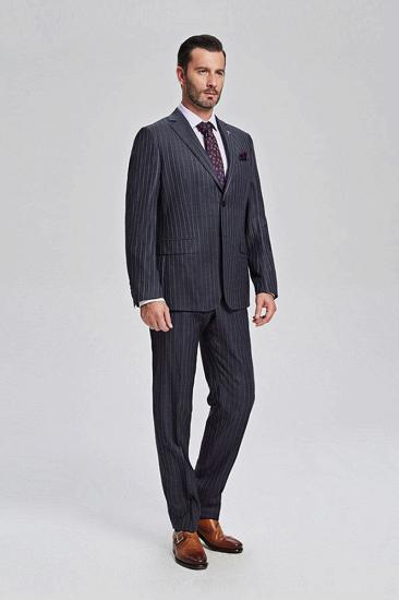 Gustavo Grey Stripe Stylish Black Mens Suit_2